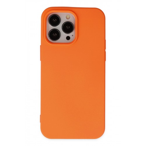 Newface iPhone 14 Pro Max Kılıf Nano içi Kadife Silikon - Turuncu Newface iPhone 14 Pro Max Kılıf Nano içi Kadife Silikon - Turuncu