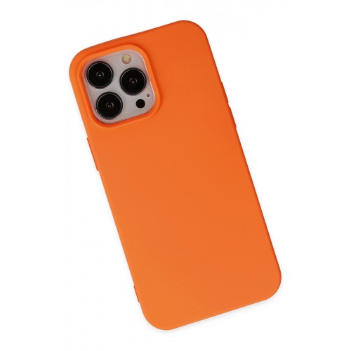 Newface iPhone 14 Pro Max Kılıf Nano içi Kadife Silikon - Turuncu Newface iPhone 14 Pro Max Kılıf Nano içi Kadife Silikon - Turuncu