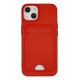 Newface iPhone 14 Plus Kılıf Kelvin Kartvizitli Silikon - Kırmızı Newface iPhone 14 Plus Kılıf Kelvin Kartvizitli Silikon - Kırmızı
