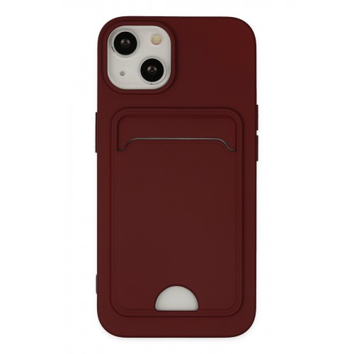 Newface iPhone 14 Plus Kılıf Kelvin Kartvizitli Silikon - Bordo Newface iPhone 14 Plus Kılıf Kelvin Kartvizitli Silikon - Bordo