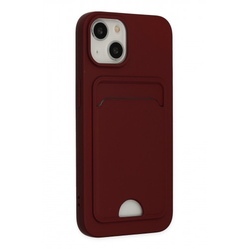 Newface iPhone 14 Plus Kılıf Kelvin Kartvizitli Silikon - Bordo Newface iPhone 14 Plus Kılıf Kelvin Kartvizitli Silikon - Bordo