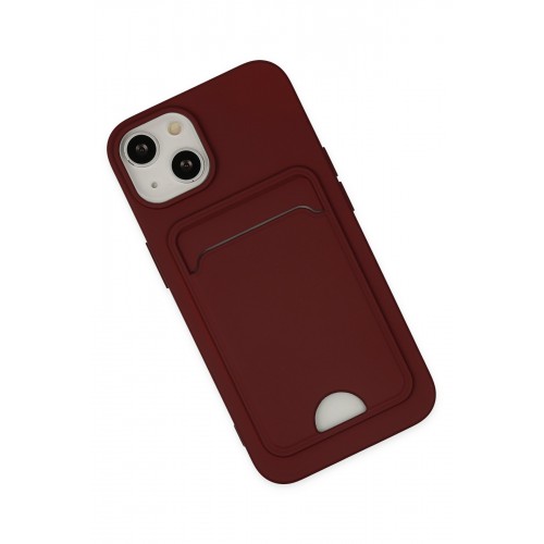 Newface iPhone 14 Plus Kılıf Kelvin Kartvizitli Silikon - Bordo Newface iPhone 14 Plus Kılıf Kelvin Kartvizitli Silikon - Bordo
