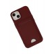 Newface iPhone 14 Plus Kılıf Kelvin Kartvizitli Silikon - Bordo Newface iPhone 14 Plus Kılıf Kelvin Kartvizitli Silikon - Bordo
