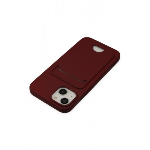 Newface iPhone 14 Plus Kılıf Kelvin Kartvizitli Silikon - Bordo Newface iPhone 14 Plus Kılıf Kelvin Kartvizitli Silikon - Bordo