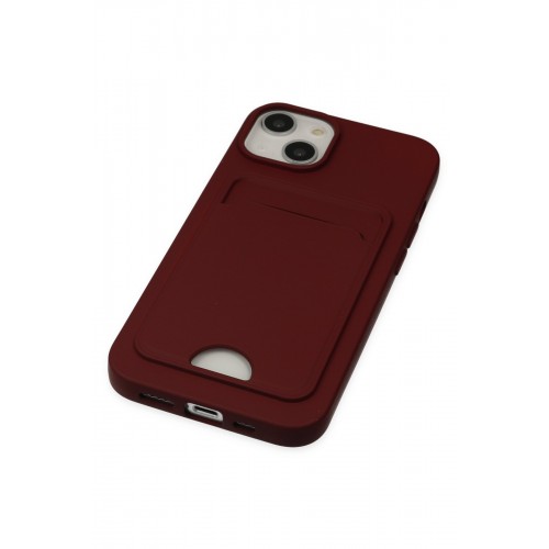 Newface iPhone 14 Plus Kılıf Kelvin Kartvizitli Silikon - Bordo Newface iPhone 14 Plus Kılıf Kelvin Kartvizitli Silikon - Bordo