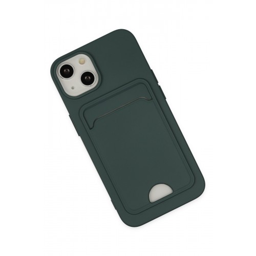 Newface iPhone 14 Plus Kılıf Kelvin Kartvizitli Silikon - Koyu Yeşil Newface iPhone 14 Plus Kılıf Kelvin Kartvizitli Silikon - Koyu Yeşil