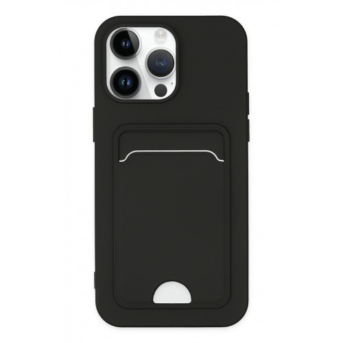 Newface iPhone 14 Pro Kılıf Kelvin Kartvizitli Silikon - Siyah Newface iPhone 14 Pro Kılıf Kelvin Kartvizitli Silikon - Siyah