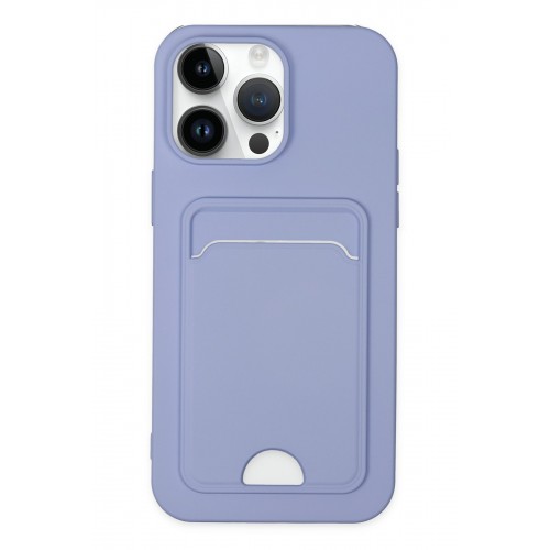 Newface iPhone 14 Pro Kılıf Kelvin Kartvizitli Silikon - Lila Newface iPhone 14 Pro Kılıf Kelvin Kartvizitli Silikon - Lila
