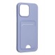 Newface iPhone 14 Pro Kılıf Kelvin Kartvizitli Silikon - Lila Newface iPhone 14 Pro Kılıf Kelvin Kartvizitli Silikon - Lila