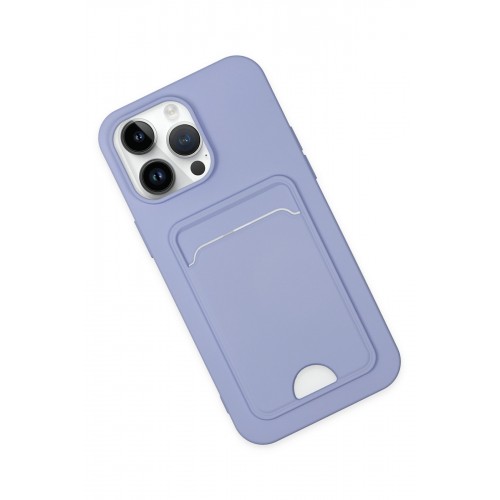 Newface iPhone 14 Pro Kılıf Kelvin Kartvizitli Silikon - Lila Newface iPhone 14 Pro Kılıf Kelvin Kartvizitli Silikon - Lila