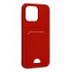 Newface iPhone 14 Pro Kılıf Kelvin Kartvizitli Silikon - Kırmızı Newface iPhone 14 Pro Kılıf Kelvin Kartvizitli Silikon - Kırmızı