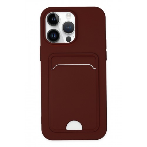 Newface iPhone 14 Pro Kılıf Kelvin Kartvizitli Silikon - Bordo Newface iPhone 14 Pro Kılıf Kelvin Kartvizitli Silikon - Bordo