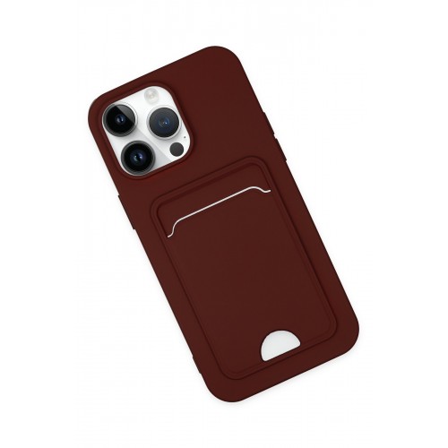 Newface iPhone 14 Pro Kılıf Kelvin Kartvizitli Silikon - Bordo Newface iPhone 14 Pro Kılıf Kelvin Kartvizitli Silikon - Bordo