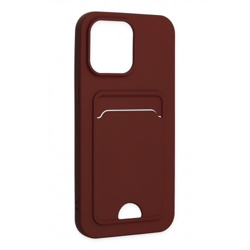 Newface iPhone 14 Pro Kılıf Kelvin Kartvizitli Silikon - Bordo Newface iPhone 14 Pro Kılıf Kelvin Kartvizitli Silikon - Bordo