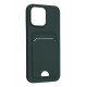 Newface iPhone 14 Pro Kılıf Kelvin Kartvizitli Silikon - Koyu Yeşil Newface iPhone 14 Pro Kılıf Kelvin Kartvizitli Silikon - Koyu Yeşil