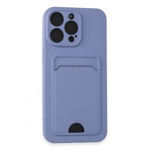 Newface iPhone 14 Pro Max Kılıf Kelvin Kartvizitli Silikon - Lila