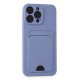 Newface iPhone 14 Pro Max Kılıf Kelvin Kartvizitli Silikon - Lila