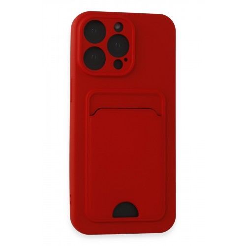 Newface iPhone 14 Pro Max Kılıf Kelvin Kartvizitli Silikon - Kırmızı Newface iPhone 14 Pro Max Kılıf Kelvin Kartvizitli Silikon - Kırmızı