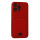Newface iPhone 14 Pro Max Kılıf Kelvin Kartvizitli Silikon - Kırmızı Newface iPhone 14 Pro Max Kılıf Kelvin Kartvizitli Silikon - Kırmızı