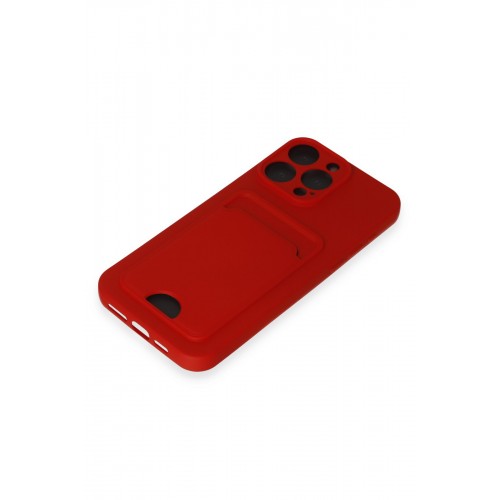 Newface iPhone 14 Pro Max Kılıf Kelvin Kartvizitli Silikon - Kırmızı Newface iPhone 14 Pro Max Kılıf Kelvin Kartvizitli Silikon - Kırmızı
