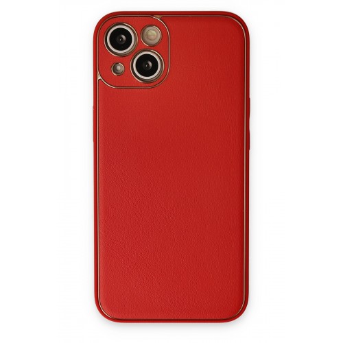 Newface iPhone 14 Plus Kılıf Coco Deri Silikon Kapak - Kırmızı Newface iPhone 14 Plus Kılıf Coco Deri Silikon Kapak - Kırmızı