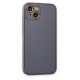Newface iPhone 14 Plus Kılıf Coco Deri Silikon Kapak - Gri Newface iPhone 14 Plus Kılıf Coco Deri Silikon Kapak - Gri