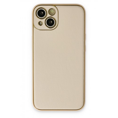 Newface iPhone 14 Plus Kılıf Coco Deri Silikon Kapak - Gold Newface iPhone 14 Plus Kılıf Coco Deri Silikon Kapak - Gold