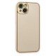 Newface iPhone 14 Plus Kılıf Coco Deri Silikon Kapak - Gold Newface iPhone 14 Plus Kılıf Coco Deri Silikon Kapak - Gold