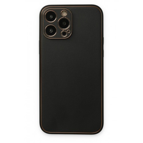 Newface iPhone 14 Pro Kılıf Coco Deri Silikon Kapak - Siyah Newface iPhone 14 Pro Kılıf Coco Deri Silikon Kapak - Siyah