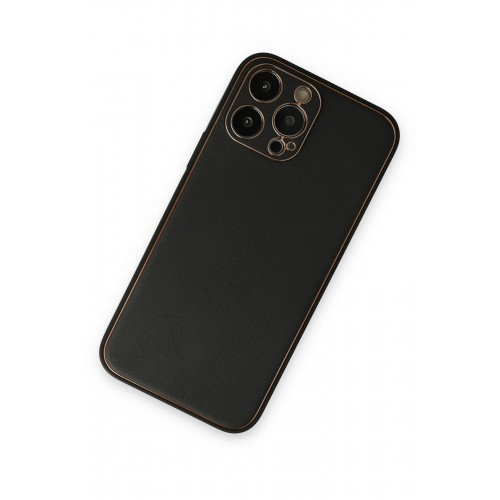 Newface iPhone 14 Pro Kılıf Coco Deri Silikon Kapak - Siyah Newface iPhone 14 Pro Kılıf Coco Deri Silikon Kapak - Siyah