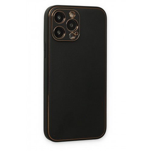 Newface iPhone 14 Pro Kılıf Coco Deri Silikon Kapak - Siyah Newface iPhone 14 Pro Kılıf Coco Deri Silikon Kapak - Siyah