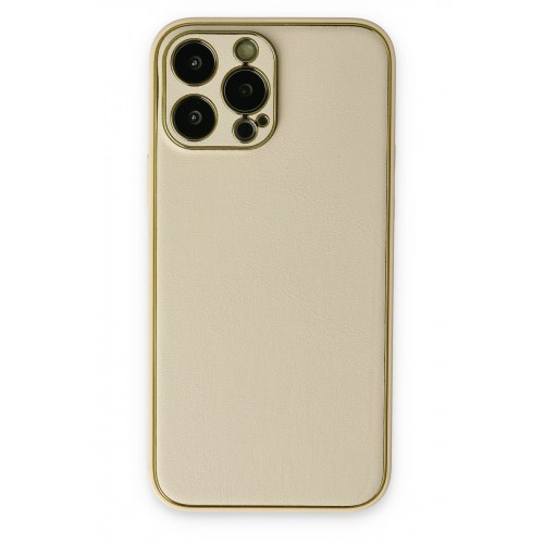 Newface iPhone 14 Pro Kılıf Coco Deri Silikon Kapak - Gold Newface iPhone 14 Pro Kılıf Coco Deri Silikon Kapak - Gold