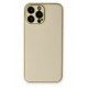 Newface iPhone 14 Pro Kılıf Coco Deri Silikon Kapak - Gold Newface iPhone 14 Pro Kılıf Coco Deri Silikon Kapak - Gold