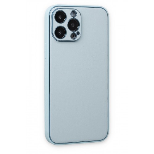 Newface iPhone 14 Pro Kılıf Coco Deri Silikon Kapak - Sky Blue Newface iPhone 14 Pro Kılıf Coco Deri Silikon Kapak - Sky Blue