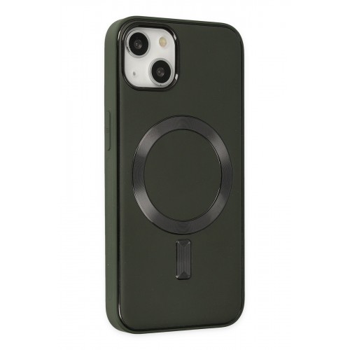 Newface iPhone 14 Kılıf Coco Deri Magneticsafe Silikon - Haki Yeşil Newface iPhone 14 Kılıf Coco Deri Magneticsafe Silikon - Haki Yeşil