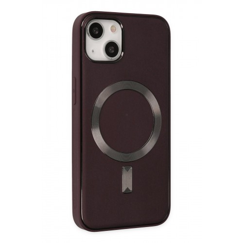 Newface iPhone 14 Kılıf Coco Deri Magneticsafe Silikon - Bordo Newface iPhone 14 Kılıf Coco Deri Magneticsafe Silikon - Bordo