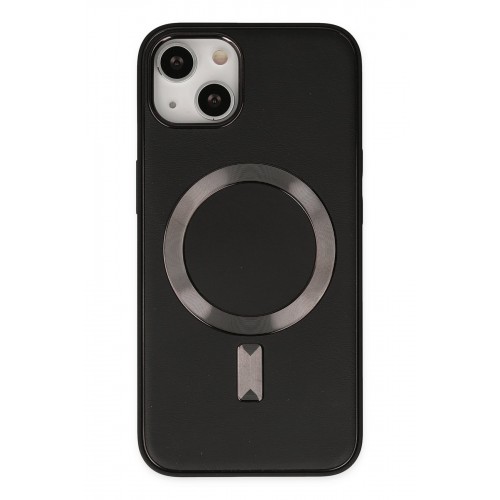 Newface iPhone 14 Plus Kılıf Coco Deri Magneticsafe Silikon - Siyah Newface iPhone 14 Plus Kılıf Coco Deri Magneticsafe Silikon - Siyah
