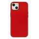 Newface iPhone 14 Kılıf Asya Deri Silikon - Kırmızı Newface iPhone 14 Kılıf Asya Deri Silikon - Kırmızı