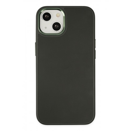 Newface iPhone 14 Plus Kılıf Asya Deri Silikon - Koyu Yeşil Newface iPhone 14 Plus Kılıf Asya Deri Silikon - Koyu Yeşil