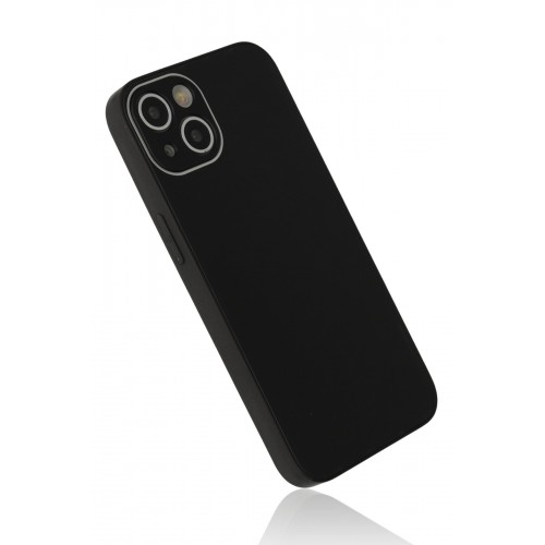 Newface iPhone 14 Kılıf Glass Kapak - Siyah Newface iPhone 14 Kılıf Glass Kapak - Siyah