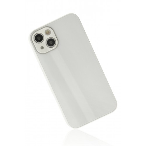 Newface iPhone 14 Kılıf Glass Kapak - Beyaz Newface iPhone 14 Kılıf Glass Kapak - Beyaz
