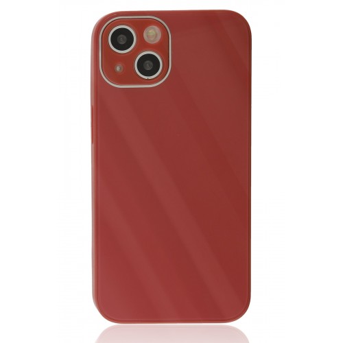 Newface iPhone 14 Kılıf Glass Kapak - Bordo Newface iPhone 14 Kılıf Glass Kapak - Bordo
