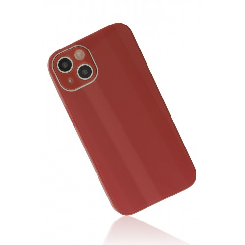 Newface iPhone 14 Kılıf Glass Kapak - Bordo Newface iPhone 14 Kılıf Glass Kapak - Bordo
