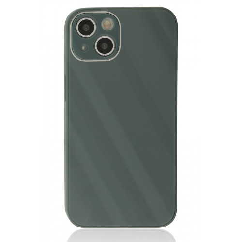 Newface iPhone 14 Plus Kılıf Glass Kapak - Koyu Yeşil Newface iPhone 14 Plus Kılıf Glass Kapak - Koyu Yeşil
