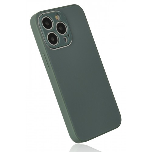 Newface iPhone 14 Pro Kılıf Glass Kapak - Koyu Yeşil Newface iPhone 14 Pro Kılıf Glass Kapak - Koyu Yeşil