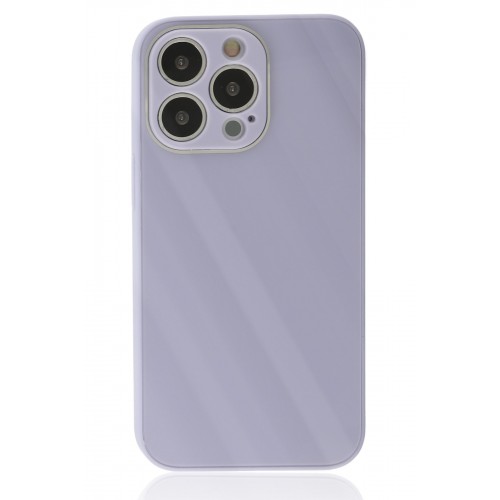 Newface iPhone 14 Pro Kılıf Glass Kapak - Lila Newface iPhone 14 Pro Kılıf Glass Kapak - Lila