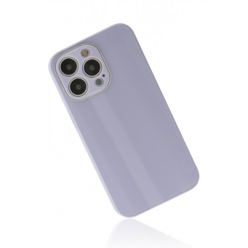 Newface iPhone 14 Pro Kılıf Glass Kapak - Lila Newface iPhone 14 Pro Kılıf Glass Kapak - Lila