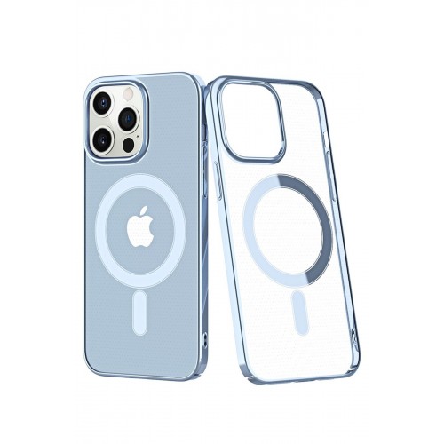 Newface iPhone 12 Pro Max Kılıf Element Magneticsafe Sert Kapak - Sierra Blue Newface iPhone 12 Pro Max Kılıf Element Magneticsafe Sert Kapak - Sierra Blue