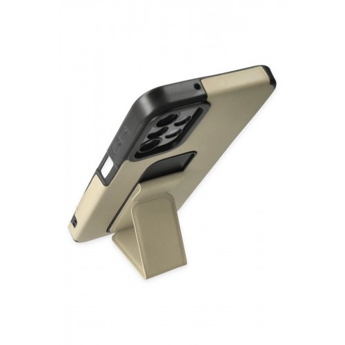 Newface Samsung Galaxy A04S Kılıf Mega Standlı Silikon - Gold Newface Samsung Galaxy A04S Kılıf Mega Standlı Silikon - Gold