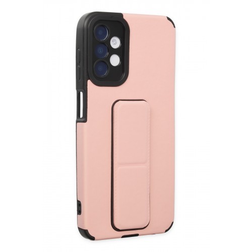 Newface Samsung Galaxy A04S Kılıf Mega Standlı Silikon - Pudra Newface Samsung Galaxy A04S Kılıf Mega Standlı Silikon - Pudra
